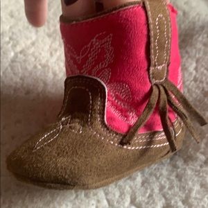 Baby girl cowgirl boots.  3-6 months
